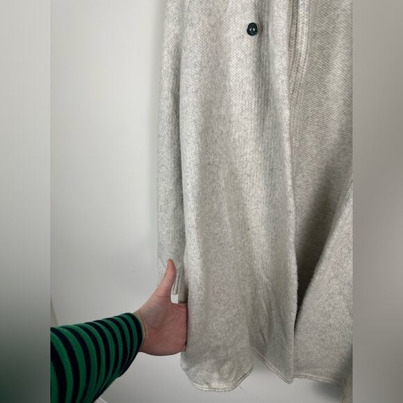 WHITE WARREN Wool Blend Cardigan Sweater Shawl Collar Snap Front Pockets Small - Picture 2 of 8